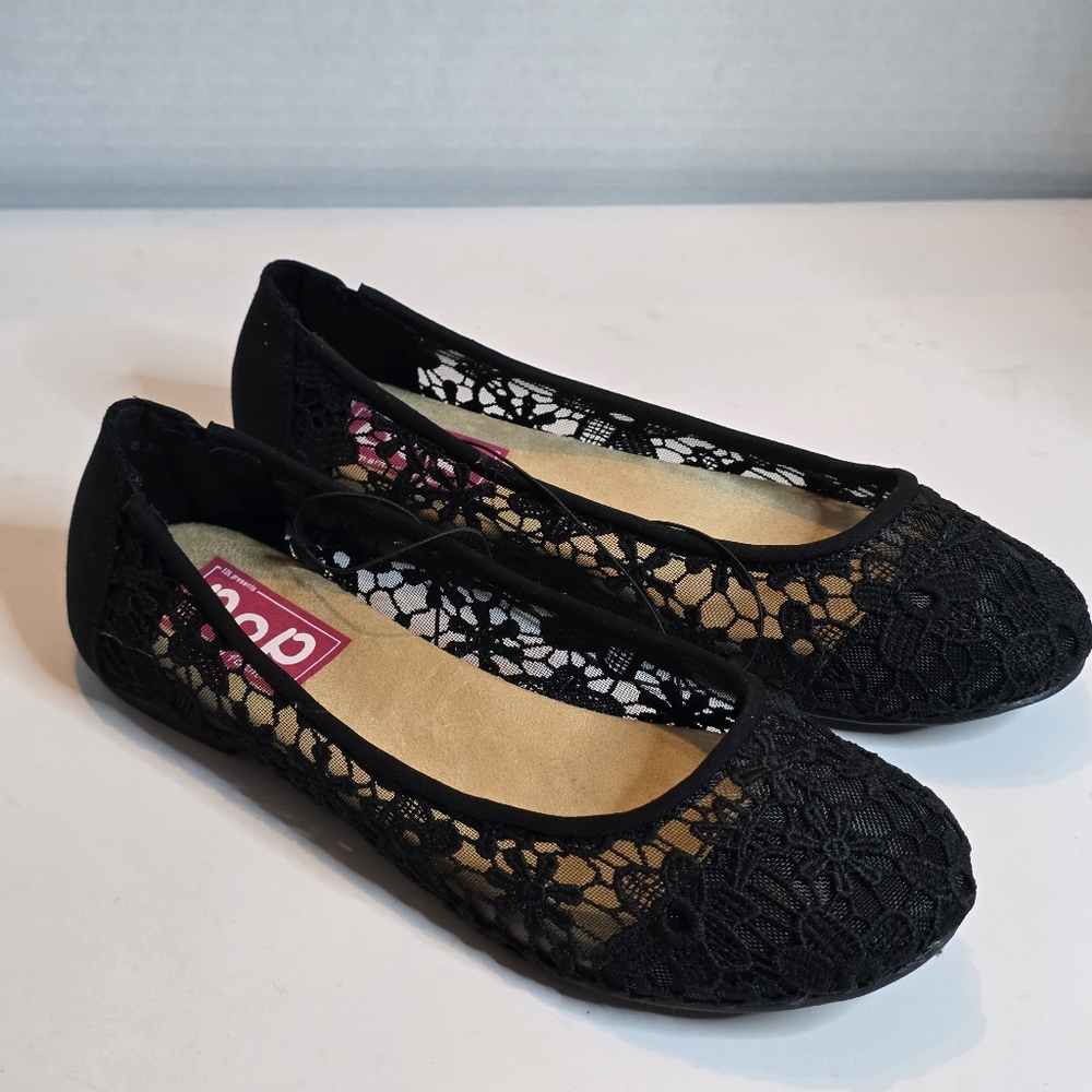 Pop Size 8.5 M Womens Wing Ballet Flats Black